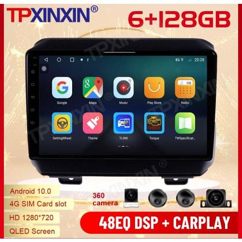 2 Din Carplay Android Radio Receiver Multimedia Stereo For Jeep Wrangler 2018 2019 2020 GPS Navigation Video Recorder Head Unit