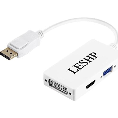 3 In 1 Thunderbolt Display Port MINI DP Male To HDMI-compatible DVI VGA Female Adapter Converter Cable For Apple MacBook Air Pro