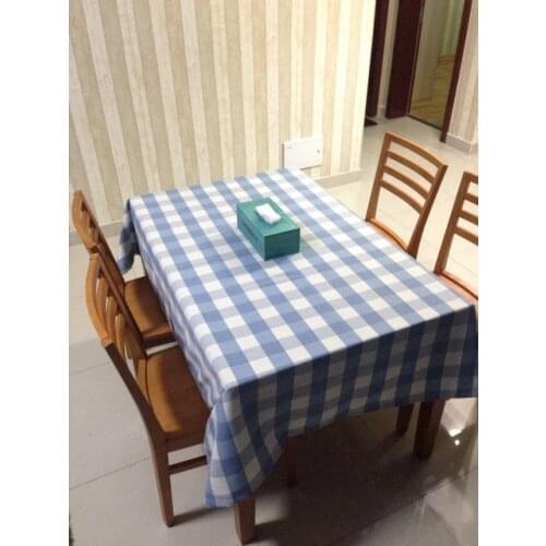 Free shipping European Mediterranean blue cloth tablecloths large plaid table cloth tea table cloth