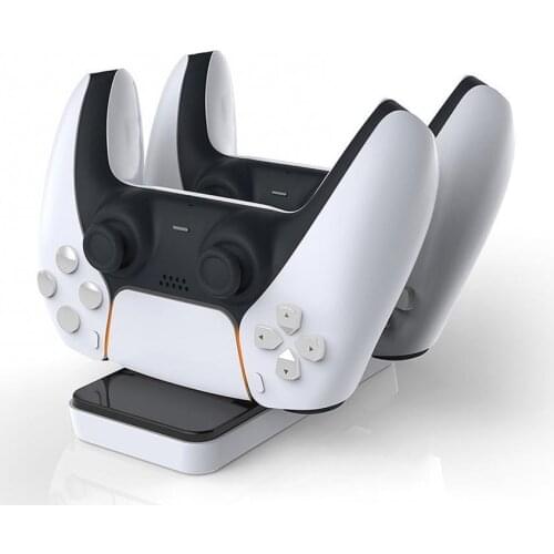 Dual Slot Wireless Charging Dock Charge Station Game Controller Gamepad Accessories for PS5 Gamepads