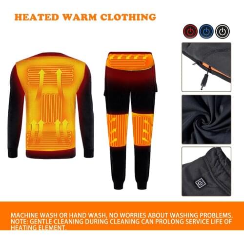 2020 Electric Heating Warm Clothes Pants Suit Cycling Underwear Pants Can Be Washed Graphene Heating Sports Warm Suit