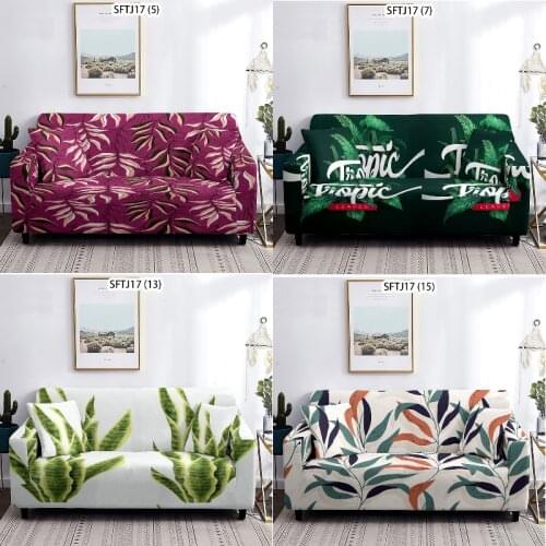 Plant leaves Plaid sofa Covers for armchairs Armchair cover Cushion cover Elastic sofa cover Sofa chaise cover lounge Puff seat
