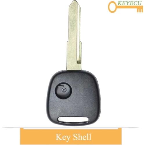 KEYECU Remote Control Car Key Shell Case Cover Housing for Suzuki, Replacement Fob 1 Button With HU87 Uncut Blade