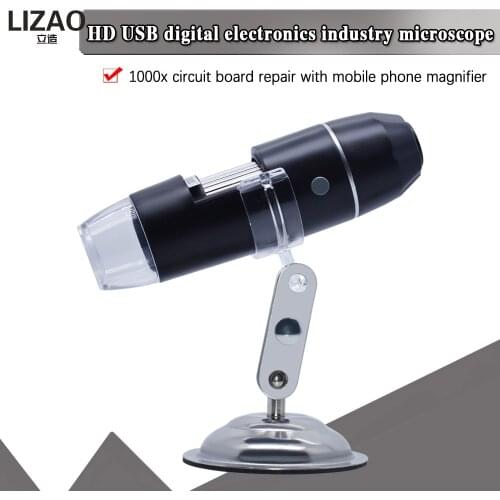 Adjustable 1600X 3 in 1 USB Digital Microscope Electronic Microscope Camera For Solding 8 LED Zoom Magnifier Endoscope