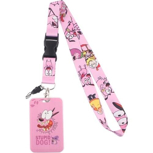 ER636 Pink Stupid Dog Bank Credit Card Holder Wallet Bus ID Name Work Card Holder For Student Card Cover Business Card