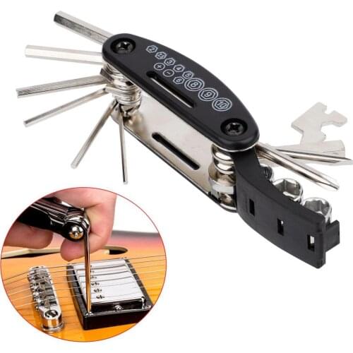 Guitar Bass Metric Hex Keys (2mm, 2.5mm, 3mm, 4mm, 5mm, 6mm), Wrench Repair Tool Set Kit