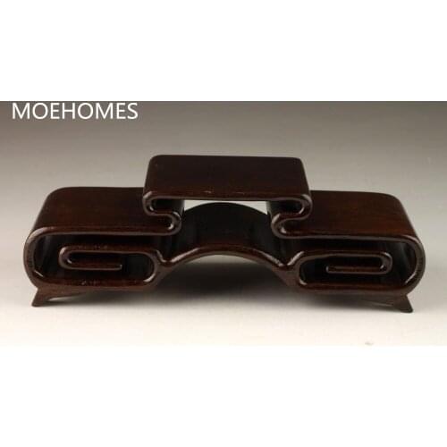 Collection Handmade Old High-grade Wood Exquisite Vase/Snuff Bottle Base Shelf Home decorations Wood carving handicraft