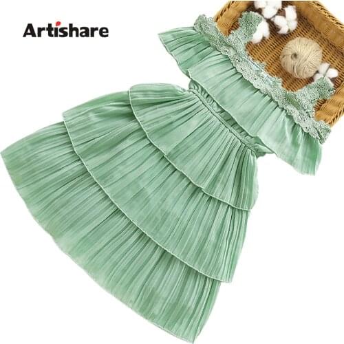 Dress Girl Lace Floral Dresses For Girl Tiered Dress Kids Summer Costume Girl 6 8 10 12 14