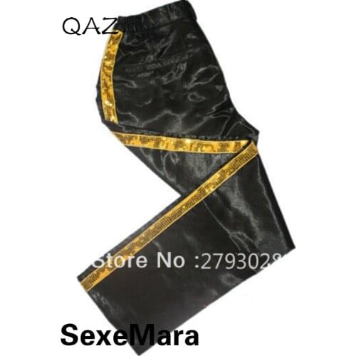MJ Michael Jackson Billie Jean Classic Black Golden Mens Trousers Pants
