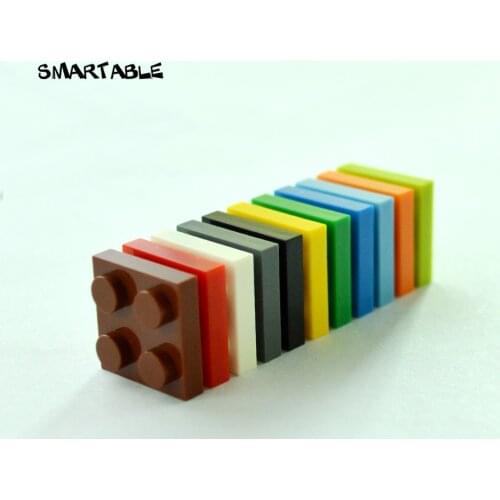 Smartable Bulk Plate 2X2 Building Blocks MOC Parts LOGO DIY Educational Toys Compatible Major Brands 3022 MOC Toys 815pcs/lot