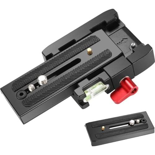 Neewer Aluminum Alloy Quick Shoe Plate Adapter + Quick Shoe Plates,1/4 3/8 inches Screw for DSLR Camera Manfrotto Tripod Monopod