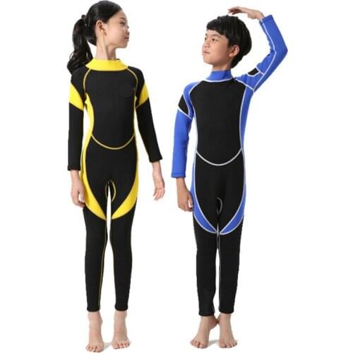 Neoprene Long Sleeves Wetsuits Diving Suits for Boys/Girls Children Rash Guards One Pieces Surfing Swim Snorkel child#292553