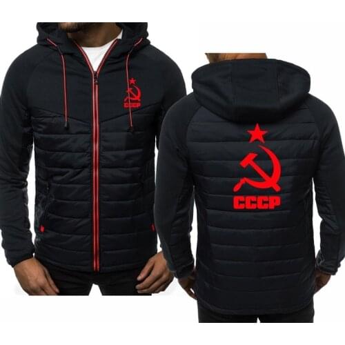2021 new Men Hoodies Unique CCCP Russian USSR Soviet Union Print Hooded Mens Jacket Brand Casual Sweatshirt