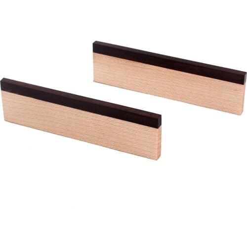 Rectangle Dobro Bridge Saddle Blank Maple Ebony Guitar Gadget 2 Pcs