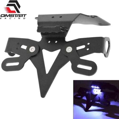 QMSTART Racing LED Light Rear License Plate Frame Holder Bracket Tail Tidy Fender Eliminator For YAMAHA Tenere 700 XTZ700 T7