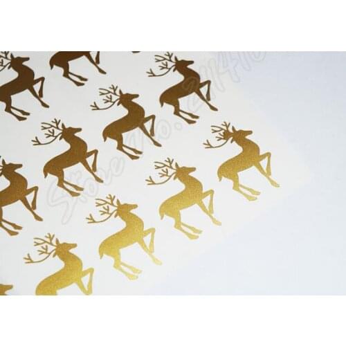 Christmas Decor 42 Reindeer Stickers Envelope Seal Invitation Seals Party Winter Window sticker Removable vinyl Wall Decal B323