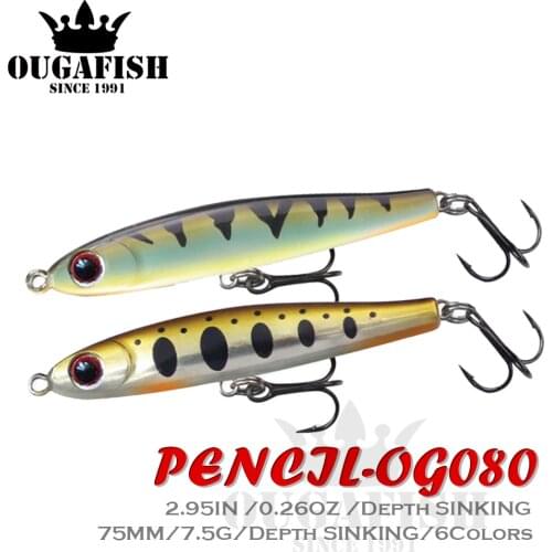 Fishing Lure Pencil Sinking Weights 7.5g 75mm Full Water Hard Bait Wobbler For Pesca Carp Fish Isca Artificial Tackle Lures 2021