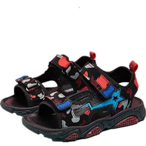 Boys Sandals Childrens Shoes 2021 Summer New Microfiber Leather Girl Beach Sandalen Handsome School Students Shoes Soft Bottom