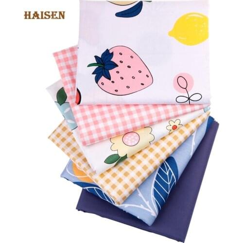6Pcs/Lot,Strawberry Calico,Printed Twill Cotton Fabric,Patchwork Cloth,For DIY Sewing Quilting Baby&Child Toy Material,40x50cm