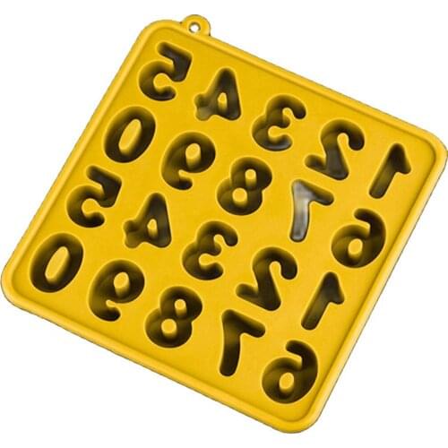 Silicone Numbers Chocolate Mold Candy Ice Jelly Mold Tray Maker Baking Cake Moulds E695