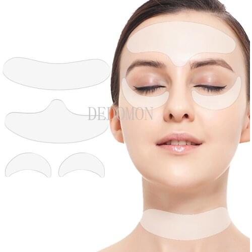 Silicone Anti Wrinkle Stickers Patch Eye Chin Forehead Skin Care Pads Silicone Reusable Face Overnight Invisible Patches