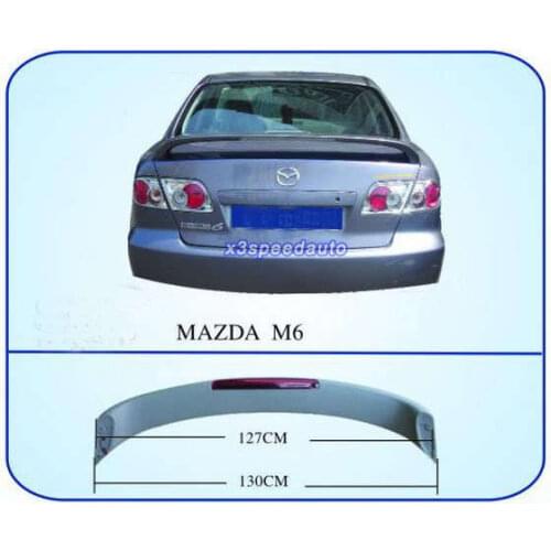 High Quality Unpainted Primer Factory Style LED ABS Spoiler Wing For Mazda 6 M6 2003-2008