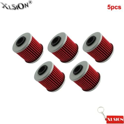 XLSION Aftermarket 5Pcs Oil Filter For # 15412-MGS-D21 Honda NC700S NC750 S NC750X DCT 750 Transmission Filter 2014-2016