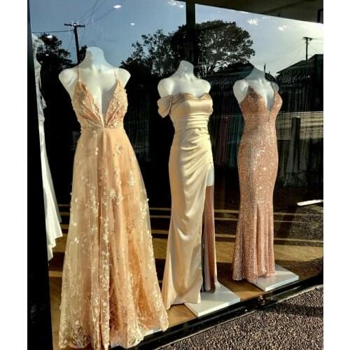 2022 New Fashion Long Off Shoulder Mermaid Satin Prom Dresses with Slit Lace Up Back Abendkleider Robes de Soirée for Women