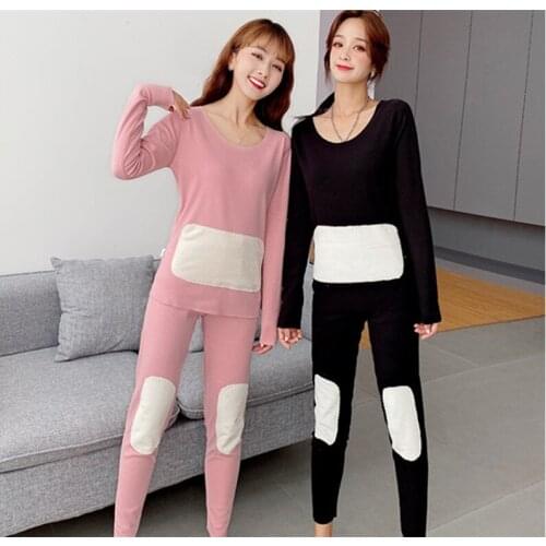 Womens Thermal Underwear Warm Ladys Clothing Long Johns Thermo Lingerie Winter Wear Female Thermal Underwear Set Body Shaped