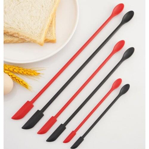 1 Set Small Tip Spatula Jam Scraper Non-greasy Scraper Good Flexibility Silicone Ergonomic Handle Mini Spatula Cooking Tool