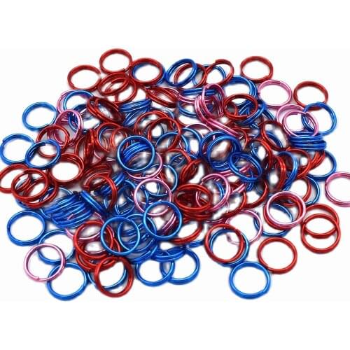 10mm Stainless Steel Key Chain Ring Jewelry Charm Clasp Supplies Metal Key Ring Pendant Key Fob Hardware 100pcs