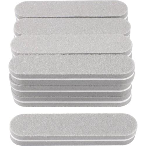 10Pcs/set Grey Sanding Sponge Mini Nail Buffers Files Block Grinding Limas Polishing Manicure Nail Art Tools 100/180 Nail Files