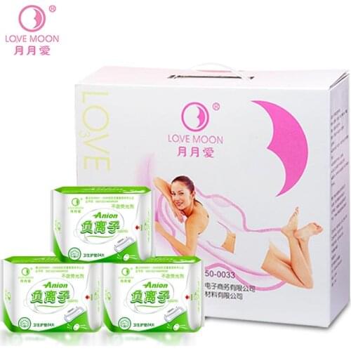 19pack/set Sanitary Towel Menstrual Pads Use At Night Love Moon Negative Ion Pad Anion Sanitary Napkins Lovemoon Panty Liner