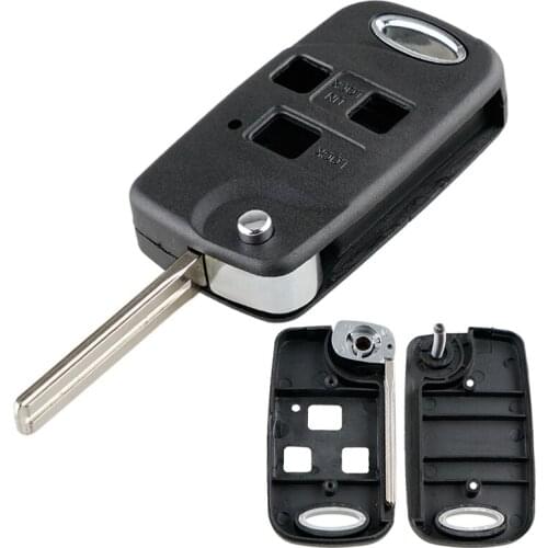 2 Buttons Car Key Case Modified Car Remote Key Shell Fit for Toyota-Yaris Prado Tarago Camry Corolla Land Cruiser RAV4 Avalon