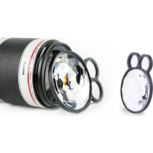 77mm Handheld Colorful Prism Kaleidoscope Glass Filter Variable Number of Shooting Subjects SLR Photography Accessories