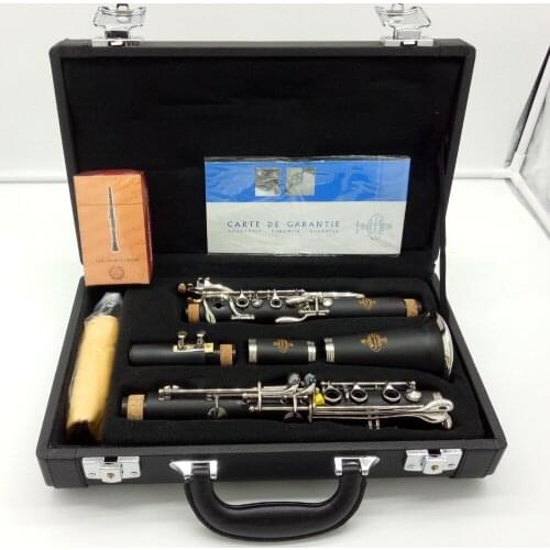 Free Shipping Ebony Blackwood Clarinet E13 Professional A Clarinets Bakelite 17 Keys Musical Instruments Mouthpiece Reeds
