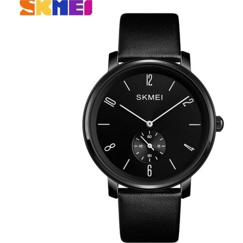 SKMEI Fashion Women Quartz Watch Casual Ladies Men Watch 30M Waterproof Luxury Leather Strap Wristwatch Relogio Feminino 1398