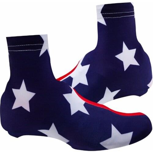 Cycling Shoe Cover Men Women Bike windproof MTB Bicycle Zippered Overshoes Team Road Riding Shoes cover Breathable Blue star