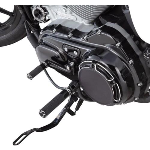 CNC Black Motorcycle Footrest Foot Pegs Pedal Shift Nails Peg For Harley Touring Sportster 883 XL Dyna Softail Custom