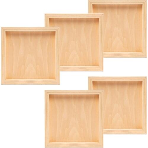 5PCS Blank Art Boards Mini Artist Canvas Art Board Acrylic Oil Paint Wood Artwork Painting