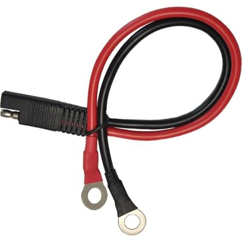 JKM 10AWG Thick Wire SAE To O Type Terminal Cable Battery Solar Panel Connection Line 0.3m