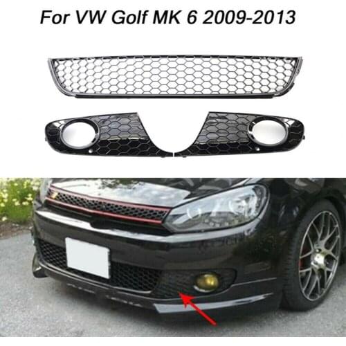 Compact 3Pcs/Set High Quality Lower Side Grille with Holes 5K0853677A 5K0853665 5K0853666 Sturdy Fog Light Grille Durable