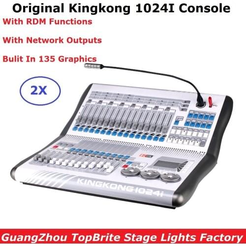 2XLot With Flightcase Kingkong 1024I Console Stage Lights LED Par Moving Head Spotlights Dj Controller Stage Lights Equipments