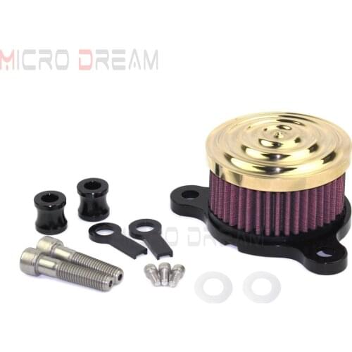 Brass Billet Aluminum Rough Craft Air Cleaner Intake Fliter Kit For Harley Sportster 48 72 XL 883 XL1200 2004-Up Custom Low Iron