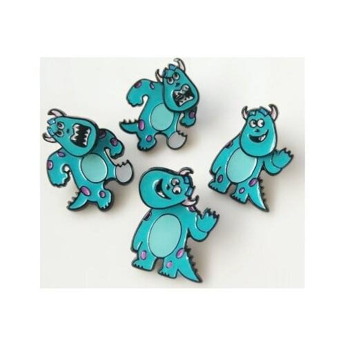 Disney Monsters University Sulley Fashion Anime Action Figures Cartoon Products Accessories Stud Earrings Unisex Birthday Gifts