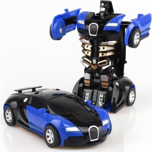 New One-key Deformation Car Toys Automatic Transform Robot Plastic Model Car Funny Diecasts Toy Boys Amazing Gifts Kid Toy