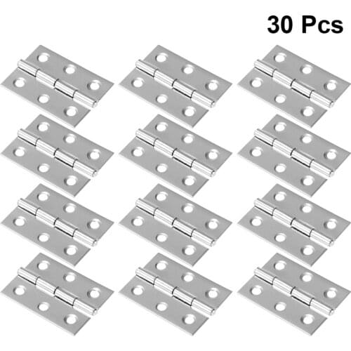 30pcs Stainless Steel 2 Inch Hinge Mute Flat Slot Bearing Thickened Loose-Leaf Hinge Door Window Folding Hardware Accessorie