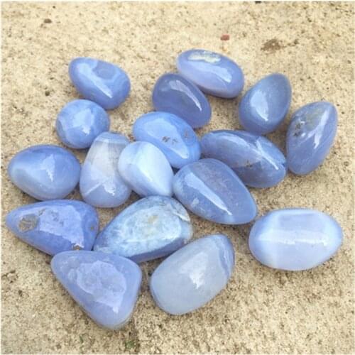 Blue Lace Agate Crystal Tumbled Stones Wholesale Natural Carved Gemstone For Decoration