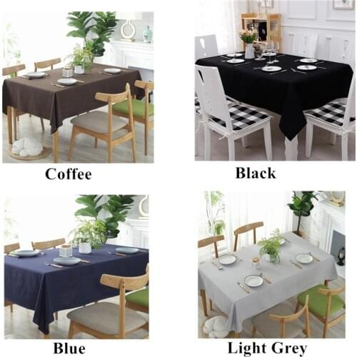 Coffee Table Cloth for Home Decor Light Grey Blue Modern Rectangular Table Cover for Kitchen Dining Tablecloths
