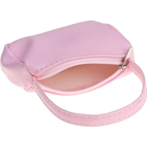 Stylish Pink Zipper Handbag Cloth Bag for 18inch American Doll Doll Clothing